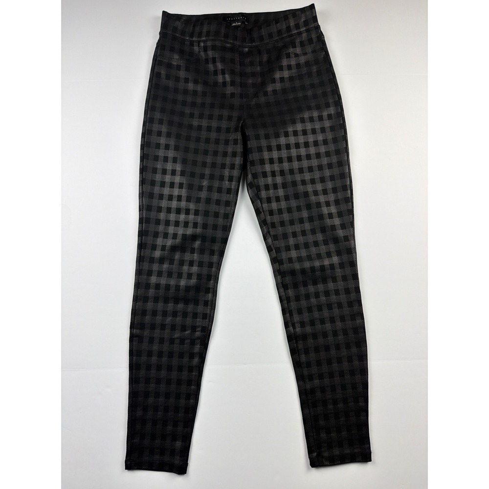 Sanctuary Runway Leggings Black Grey Buffalo Plaid Check Skinny Pants Womens S